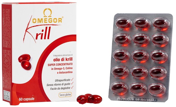 Omegor Krill - Integratore di Omega 3 per la Funzionalità Cardiovascolare - 60 Capsule Molli