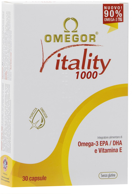 Omegor Vitality 1000 - Integratore Omega 3 per il Benessere Cardiovascolare - 30 Capsule Molli