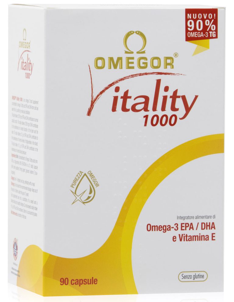 Omegor Vitality 1000 - Integratore Omega 3 per il Benessere Cardiovascolare - 90 Capsule