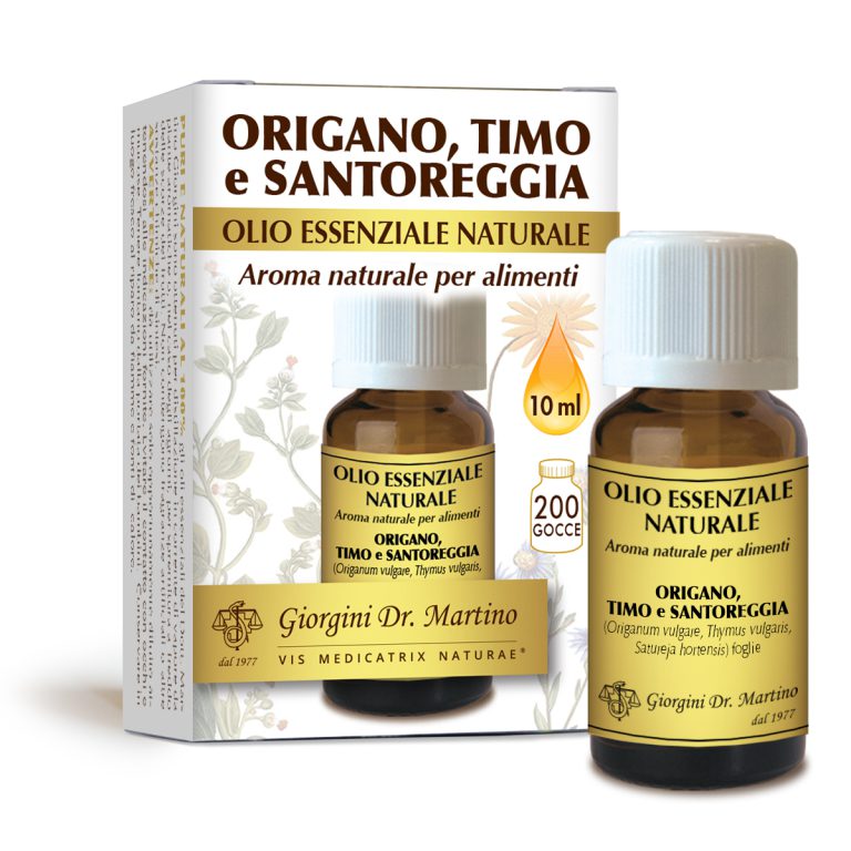 Origano Timo Santoreggia Olio Essenziale Naturale Dr. Giorgini 10ml