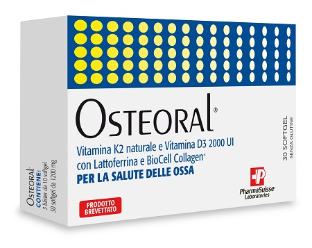 Osteoral - Integratore per la Salute delle Ossa - 30 Capsule Molli