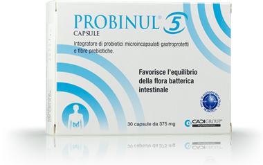 Probinul 5 30 capsule Integratore di fermenti lattici e prebiotici