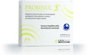 Probinul 5 - Integratore di Probiotici Aroma Cioccolato - 12 Bustine