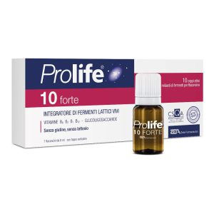 Prolife 10 Forte Integratore Alimentare di Fermenti Lattici 7 Flaconcini 8 ml