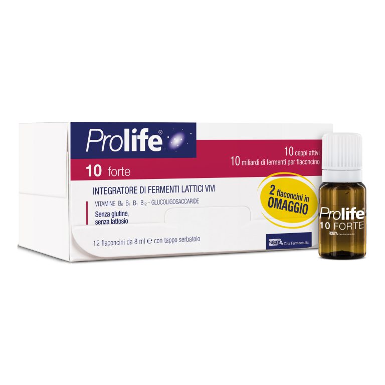 Prolife 10 Forte - Integratore Di Fermenti Lattici 12 Flaconcini 8ml