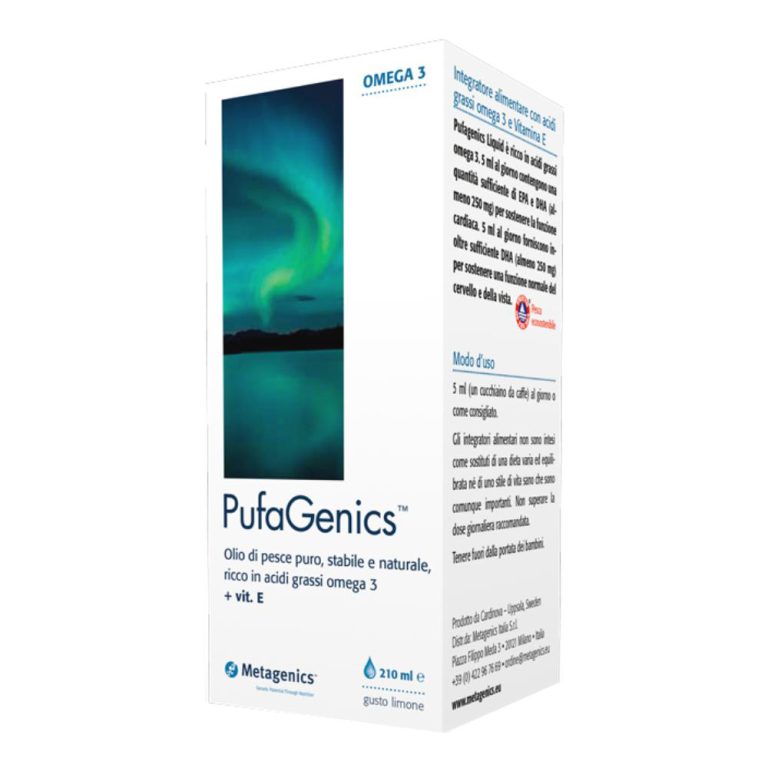 Pufagenics Liquid Metagenics Limone 210 ml Integratore di Omega 3