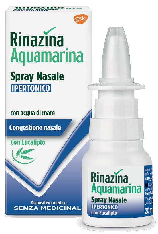 RINAZINA AQUAMARINA SOLUZIONE NASALE IPERTONICA CON EUCALIPTO SPRAY 20 ML