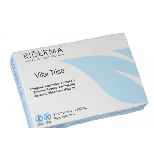 Riderma vital trico integratore per capelli più forti 30 compresse