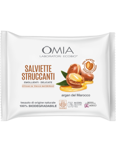 Salviette Struccanti Argan Del Marocco Omia Laboratori Ecobio 25 Pezzi