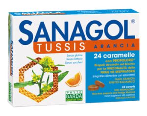 Sanagol tussis arancia 24 caramelle