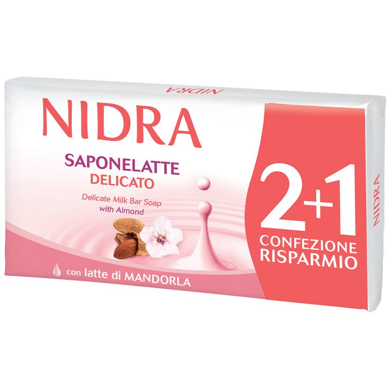 Saponelatte Delicato Mandorla 2+1 Nidra 3x90g