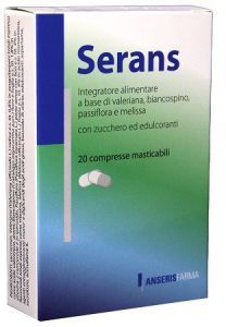 Serans Distensivo Integratore Di Valeriana Biancospino Passiflora E Melissa 20 Compresse