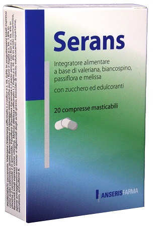 Serans Distensivo Integratore Di Valeriana Biancospino Passiflora E Melissa 20 Compresse