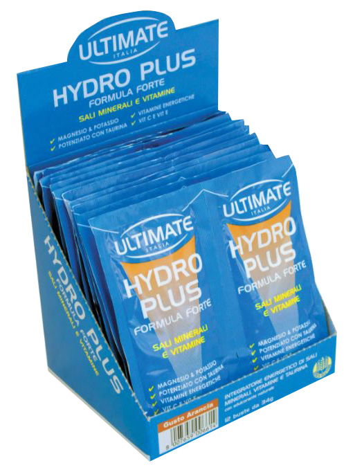 Ultimate Hydro Plus Formula Forte - Integratore Salino per il Metabolismo Energetico Gusto Arancia - 12 Bustine