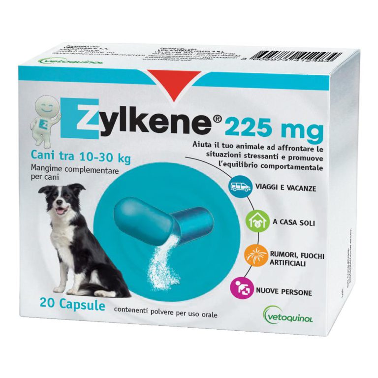 Vetoquinol Animali Domestici Zylkene Cani 225 mg Integratore 20 Capsule