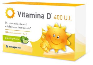 Vitamina D 400 U.I. - Integratore per Ossa e Sistema Immunitario - 168 Compresse