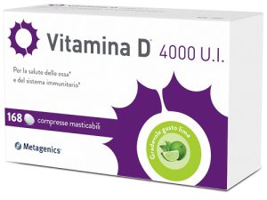 Vitamina D 4000 U.I. - Integratore per Ossa e Sistema Immunitario - 168 Compresse