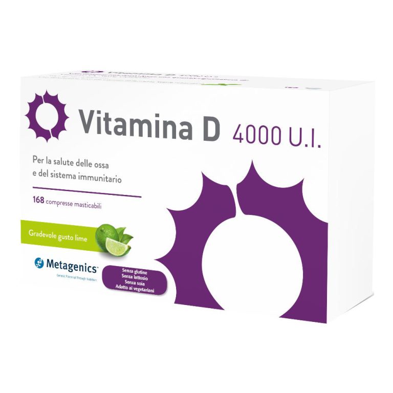 Vitamina D 4000 U.I. Metagenics 168 Compresse Masticabili - Integratore per il benessere osseo del sistema immunitario