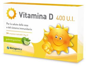 Vitamina d 400 ui 84 compresse masticabili gusto lime