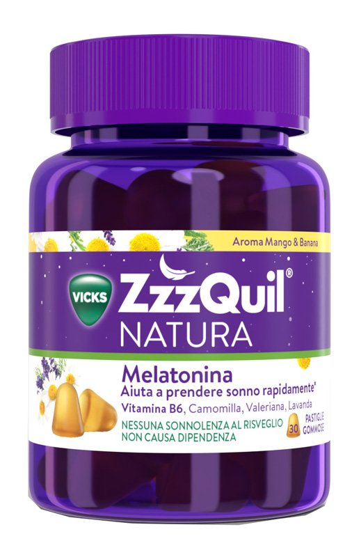 ZzzQuil NATURA Integratore Per Dormire Mango E Banana 30 Pastiglie Gommose