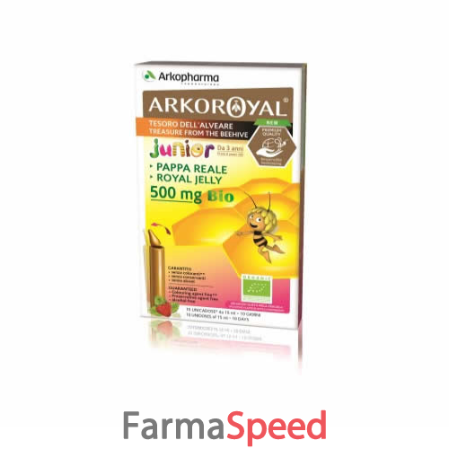 arkoroyal pappa reale bio junior 500 mg 10 flaconcini