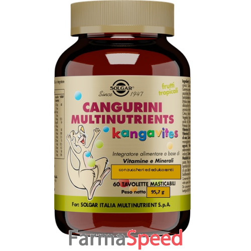 cangurini multinutrients frutti tropicali 60 tavolette