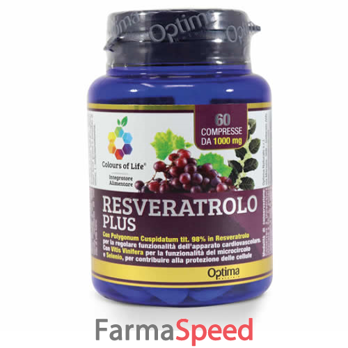 colours of life resveratrolo plus 60 compresse 1000 mg