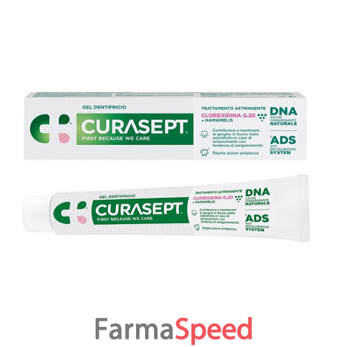 curasept gel dentifricio ads dna trattamento astringente 75 ml