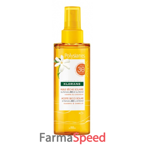 klorane olio secco solare spf 30 corpo/capelli 200ml