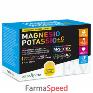 magnesio e potassio +vitamina c limone 20 bustine