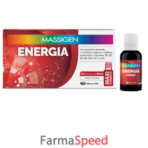 massigen energia 10 flaconi da 25 ml