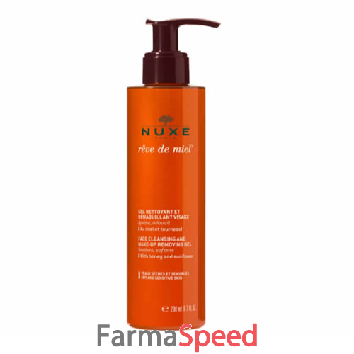 nuxe reve de miel gel detergente e struccante viso 200 ml