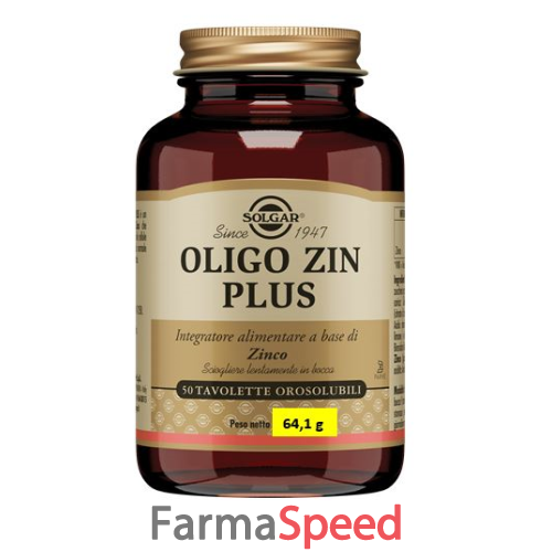 oligo zin plus solgar 50 tavolette