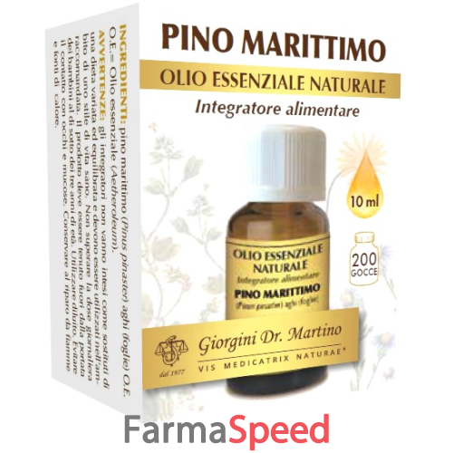 pino marittimo olio essenziale naturale 10 ml