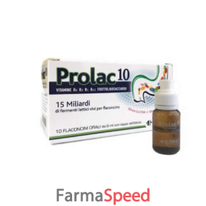 prolac fermenti lattici 15 miliardi 10 flaconcini 8 ml