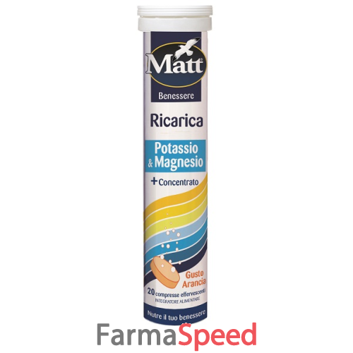 ricarica potassio &amp; magnesio 20 compresse effervescenti gusto arancia