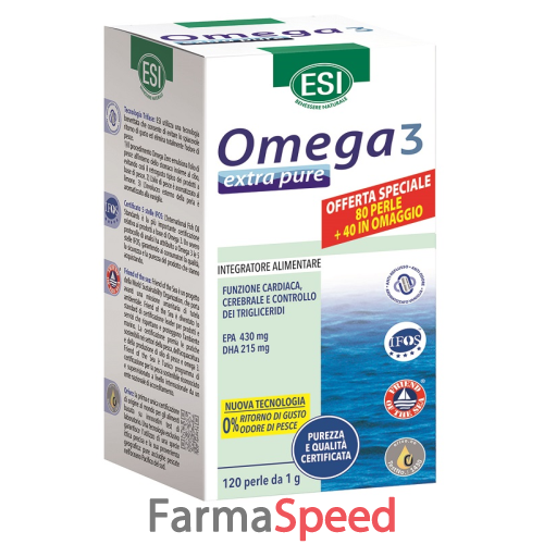 esi omega 3 extra pure 80 perle + 40 perle in omaggio